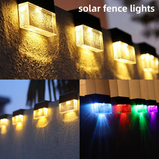Luz solar LED para escalones y jardín — Bicolor cálido/RGB para exteriores